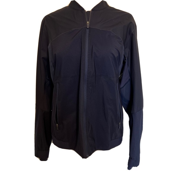 Lululemon Run On Jacket 10 Blue womens Midnight Navy Waterproof Windbreaker - Picture 1 of 16